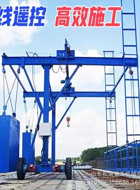 桥梁外侧施工防撞行台车高架隧道高空护栏吊篮施小YMV自走安全工