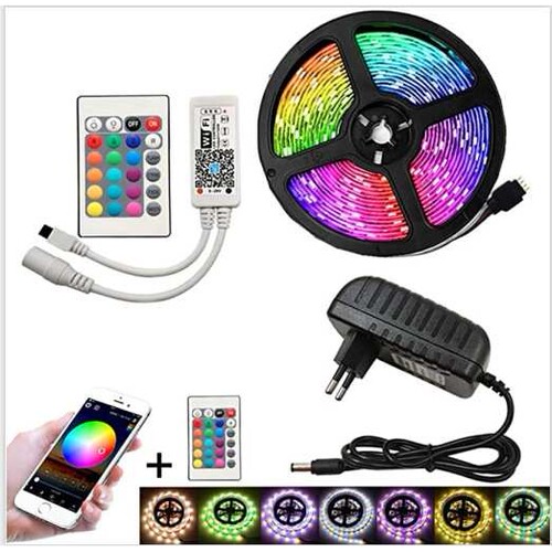 12VRGB灯带 5050LED 24键智能WIFI 远程APP控制器灯条