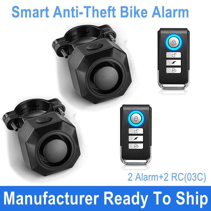 USB Rechargeable Bicycle Alarm with Wireless Remote 700mah