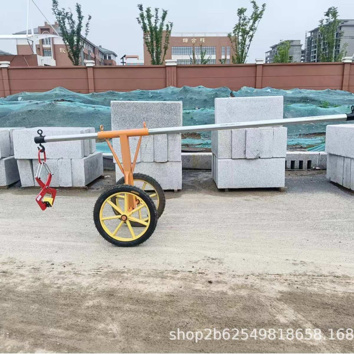 厂家 热镀管静电喷塑路沿石夹具 鹰钩油桶车不锈钢平板车