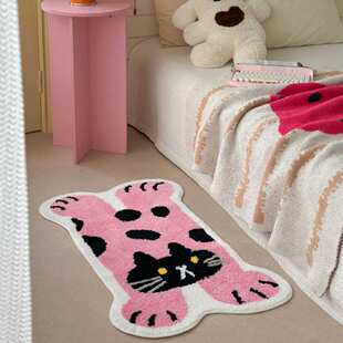 ins风可爱猫咪异性家用卧室床边毯客厅地毯浴室吸水地垫防滑耐磨
