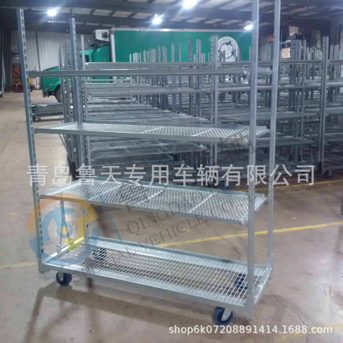 厂家销售鲜花周转车 层高可调花车鲜花展示架花店鲜花周转车