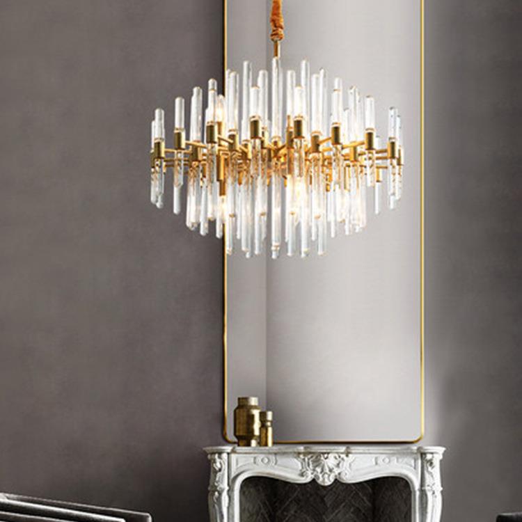 后现代创意个性港式水晶玻璃吊灯卧室餐厅灯具美式客厅轻奢灯