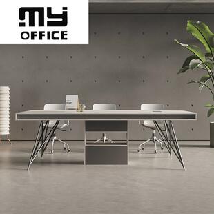 雅议桌长简约现代办公室MY107小型8人洽谈长条2米会桌议桌会椅组