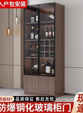 酒轻奢柜现代简约靠墙客厅玻璃门示家柜展示柜子高展档ONB用储物