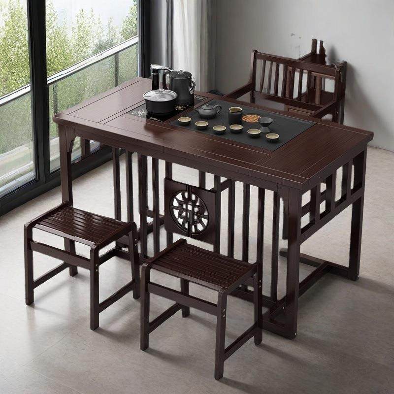 阳台实木小户型茶桌家用中式泡茶一体桌椅组合茶几茶台一整套桌子