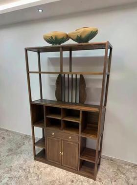 现新中式柜子客厅VMK摆放木储全存代家具实博古架