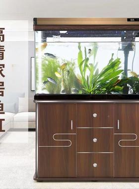 大中小型客厅水族箱带温显玻缸家用懒人鱼生态免鱼换水璃ADHD4DEt