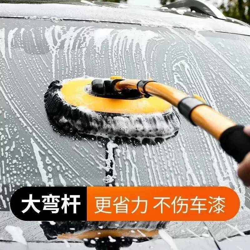 Q2弯Q车洗拖把长柄50可伸缩三节式伸杆缩