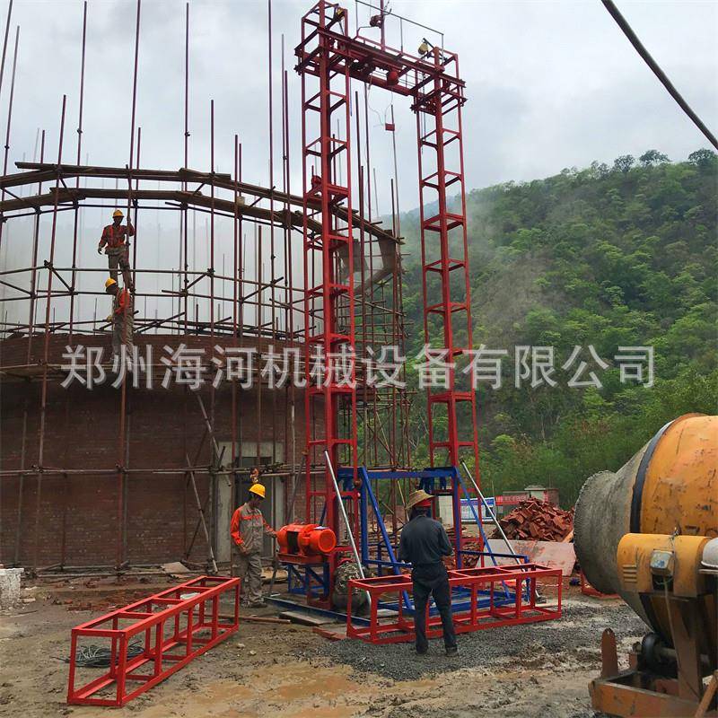 盖混凝土水降泥QLT提料升机砖头水泥大机沙提升机龙降门架升机