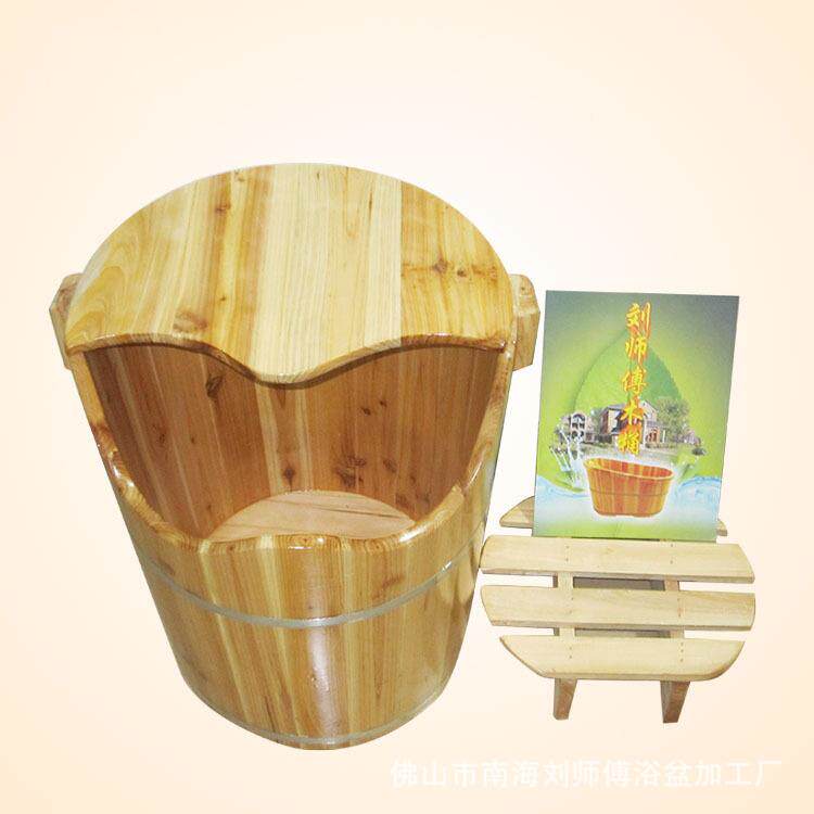 泡脚洗脚木桶家用木足浴桶洗泡小脚桶过OFJ实腿按摩木质脚盆浴缸