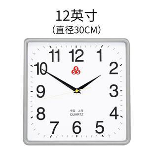 钟三五牌英钟方形时音挂钟387客厅现代石简约大气电子钟表静卧室