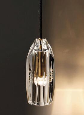 厅轻奢现代简约全铜32158水晶吊灯客吧台卧室小床头柜装饰后单头