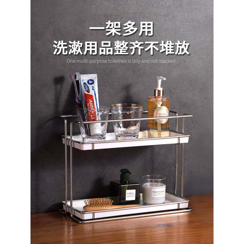 cs带托盘30F759STTJ4不锈钢双调料架厨面房台酱收纳油盐醋落地层