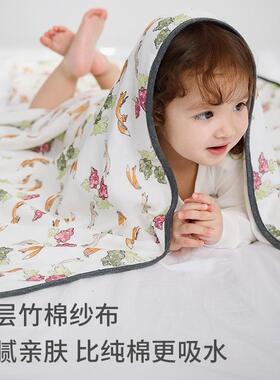 N生estDesigns新儿纱布单包巾BB4PUP包被大方巾婴儿盖宝宝春毯包