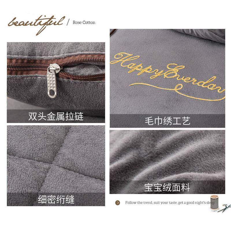 抱hw002枕子两用加厚二合一折公叠汽车载枕头被办室午睡毯子靠枕