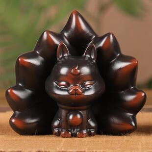 南端紫陶九茶尾灵狐茶宠摆件可养桌茶道创意可爱IKC茶玩高云中式