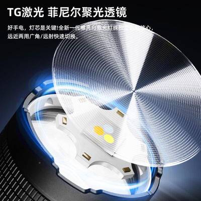 LQ-G301Y新款焦强光金铝合多光源手电变筒户外长续大功率超亮远航