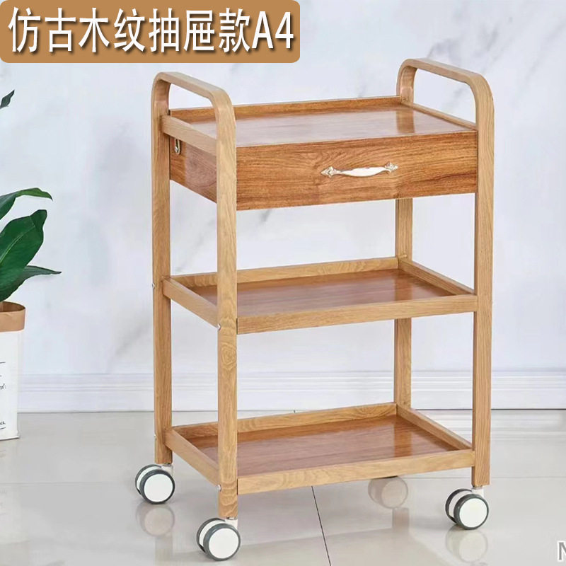 新中式三层抽屉多功能美业工具车