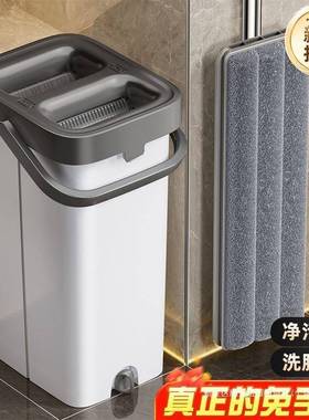 刮平刮乐拖家用2把02人5新款板拖把PDY懒免手洗一拖净拖地