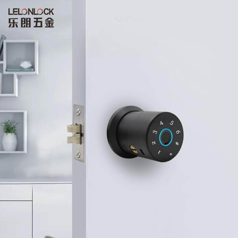 公寓出租房球型电子感应门SFL-0012卧智能门锁木指纹密码锁室办公