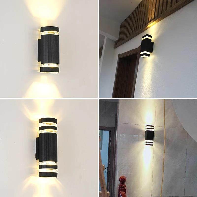 LED户外壁灯防水双头上下照明GU10别墅外墙灯庭院过道走廊灯