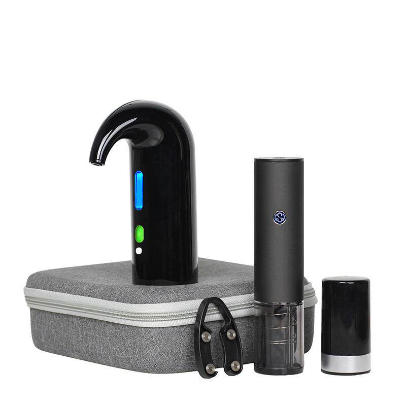 便携式家用快速红酒电动醒酒器和电动开瓶器酒具拉链包套装