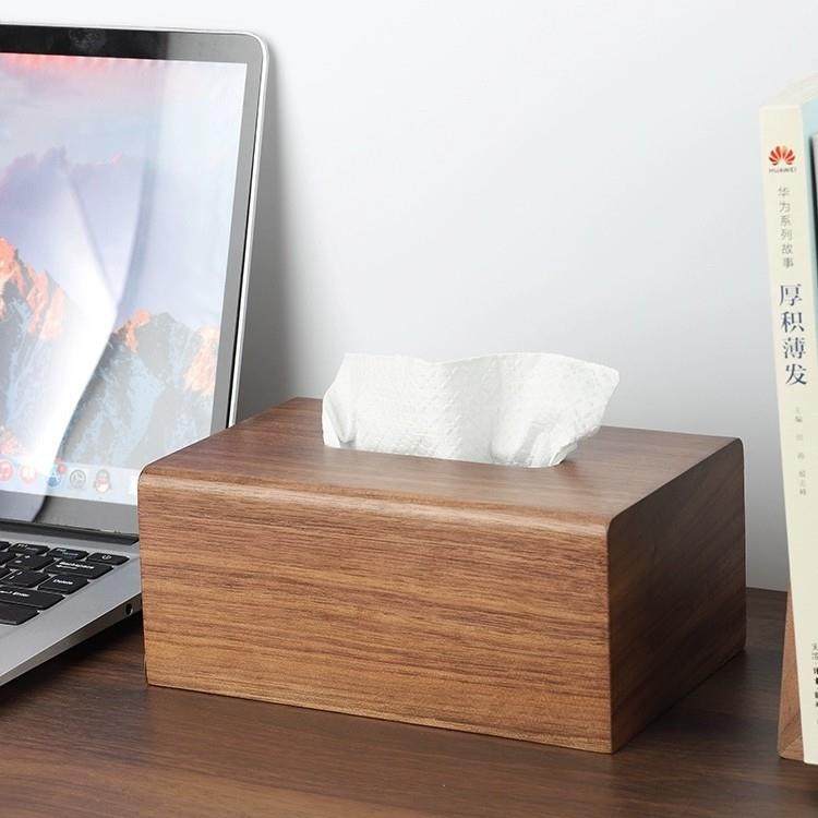 现货新中式抽纸盒实木茶几纸巾盒客厅简约木质纸巾收纳盒