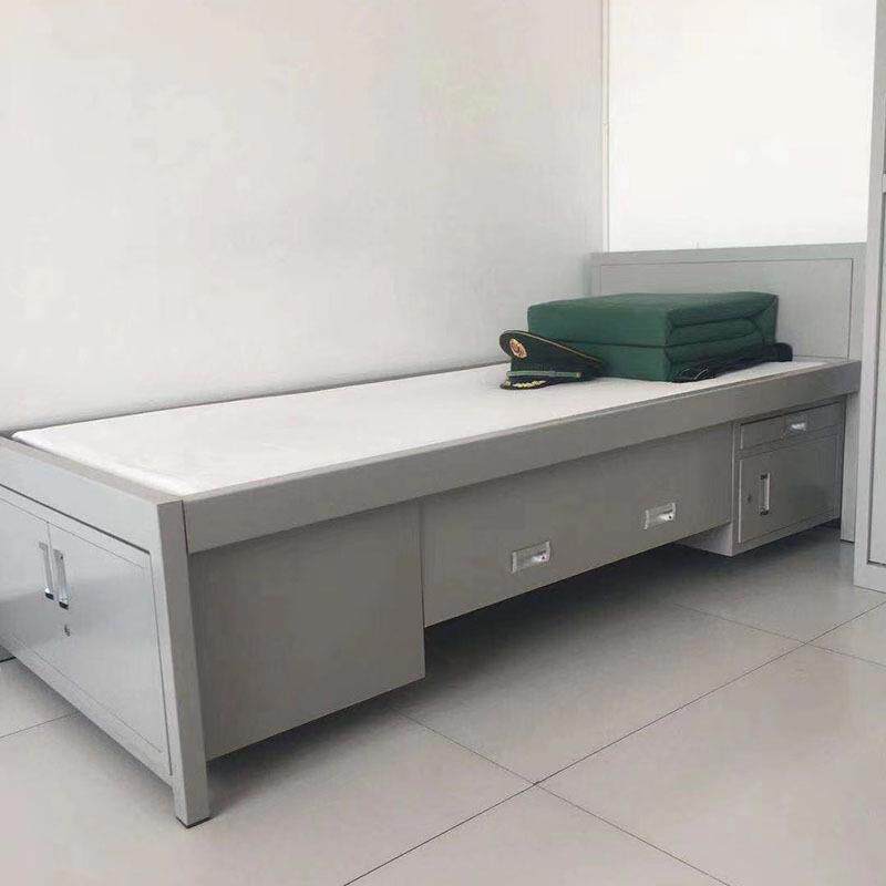 标准制式单人床钢制单位带柜子组合高低床学校单双人铁架床