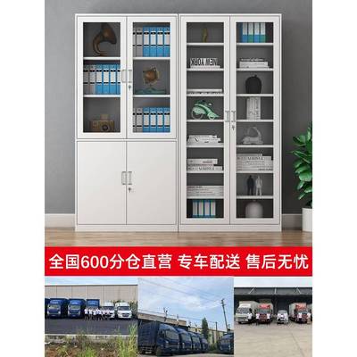 铁皮办公室文件柜钢制档案资料柜财务凭证柜带锁抽屉矮柜储物书柜