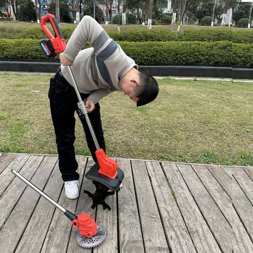 割草机小型农用松土微耕机旋耕机除草锂电草坪修剪机翻土机