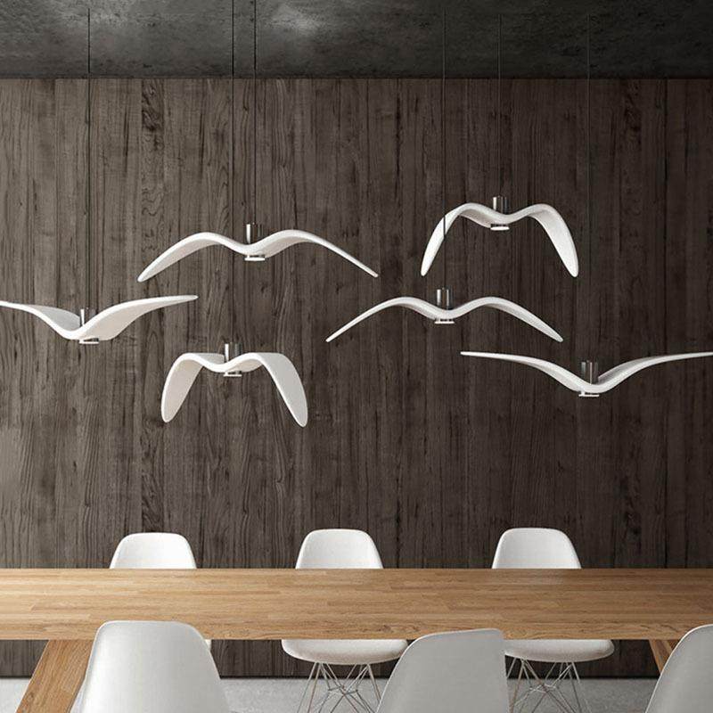 海鸥吊灯商场展厅前台工程酒店大堂飞鸟灯单头多头黑色白色树脂灯,家装灯饰光源,智能吊灯,淘宝优惠券,粉丝福利购,淘宝优惠卷