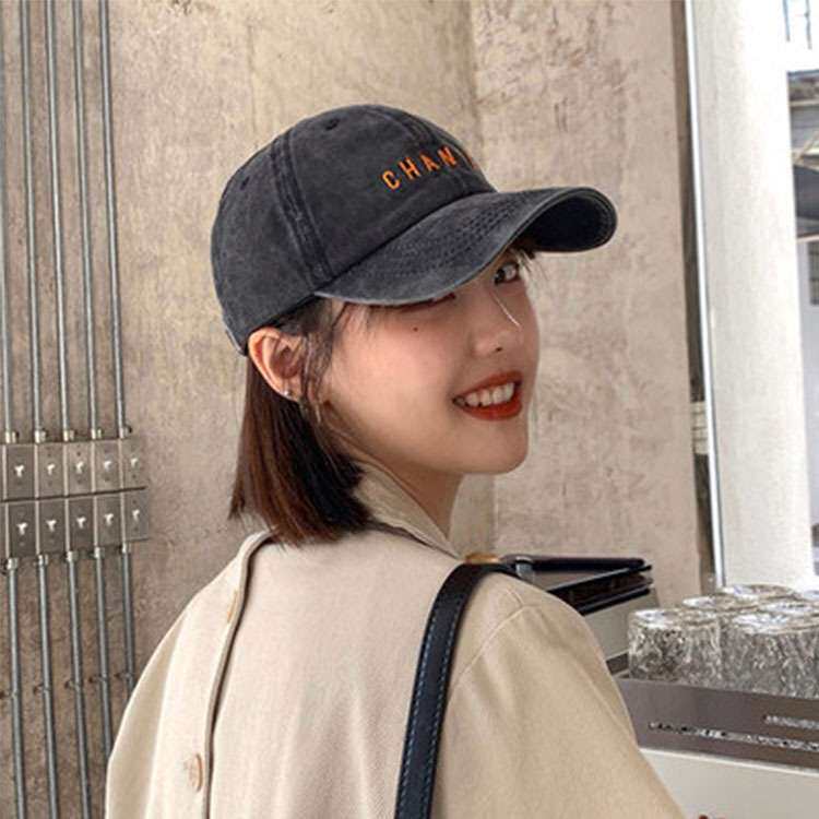 做旧水洗帽子女欧美复古棒球街头字母刺绣男女情侣遮阳防晒鸭舌帽