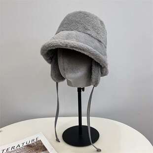 韩版个性毛绒护耳保暖水桶帽冬季男女甜美小清新北方防寒渔夫帽子