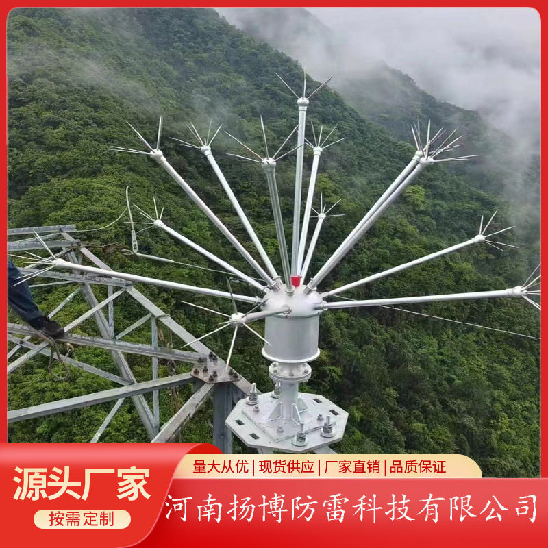 输电线塔驱雷装置多针消雷器无源等离子拒雷装置避雷针接闪器厂家