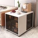 客厅沙发旁边 边柜侧移动边几带轮边柜正方形大方几60轻奢小桌子