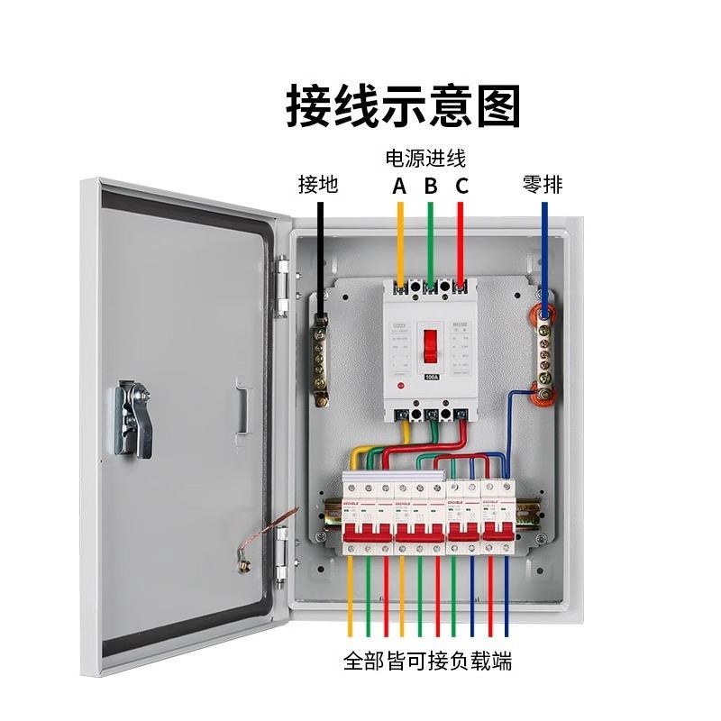 配电箱成套低压220v三级工地动力箱380v单相室内挂墙照明电箱家用