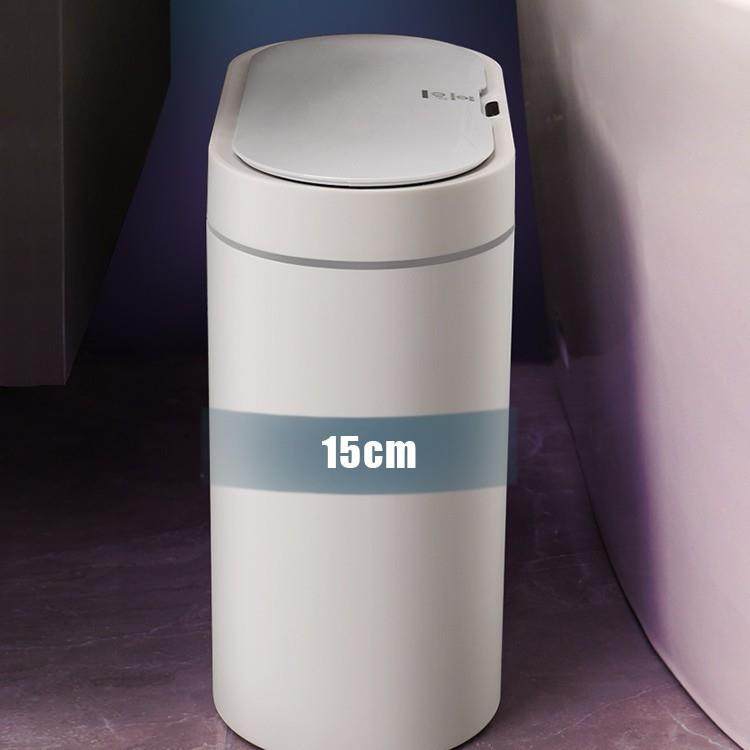 洁安惠智能感应式垃圾桶卫生间厕所纸篓窄夹缝带盖电动窄缝垃圾桶