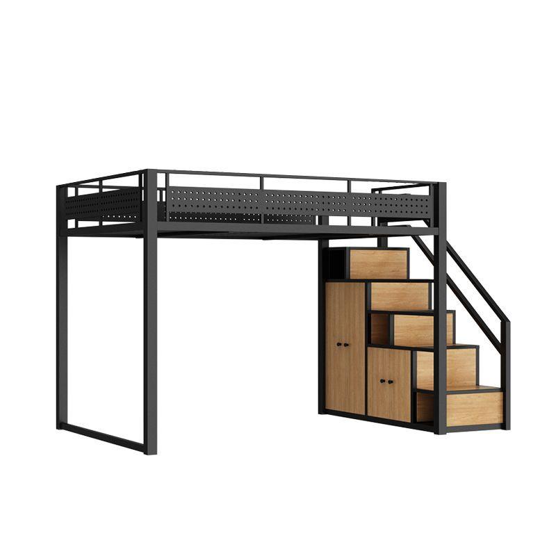 铁艺阁楼复式高架床多功能单上层小户型护栏儿童滑梯加厚上床下桌