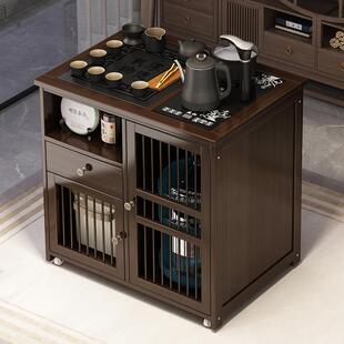 茶桌家用小茶台烧水壶一体茶柜智能可移动茶几迷你小办公室泡茶桌