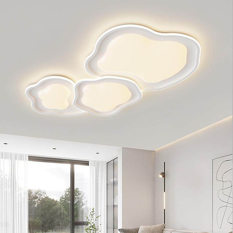 奶油风客厅主灯全光谱2023年新款大气云朵吸顶灯组合全屋套餐灯具