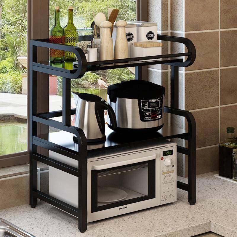 微波炉架子置物架桌面双层免打孔家用多层厨房台面烤箱调料收纳架,厨房/烹饪用具,抹布架/厨房清洁收纳架,淘宝优惠券,粉丝福利购,淘宝优惠卷