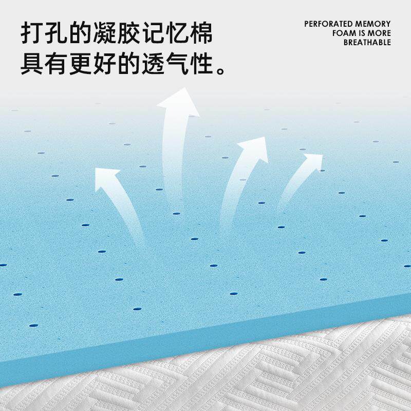 0压记忆棉床垫褥子垫被加厚打孔透气凝胶慢回弹薄垫软垫柔软折叠