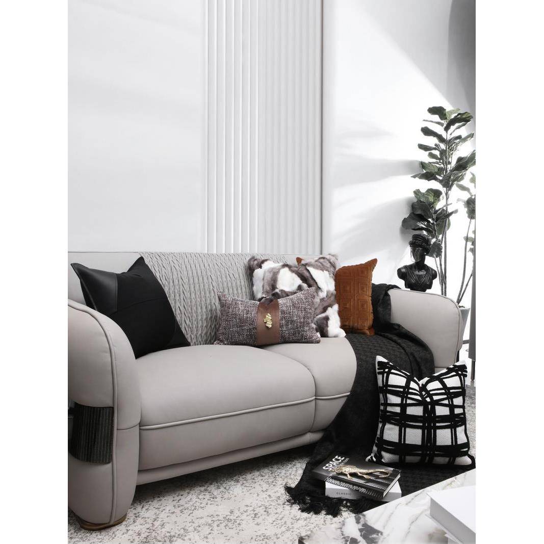 EQ4F抱枕套沙发客厅轻奢酒店样板间意式腰枕床头靠枕靠背垫