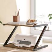 多功能木板收纳架Z型书桌打印机置物架简易桌上书架多层储物