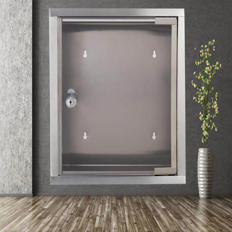 宏泰昌不锈钢意见箱大号透明收纳挂墙带锁信件投诉建议爱心便民