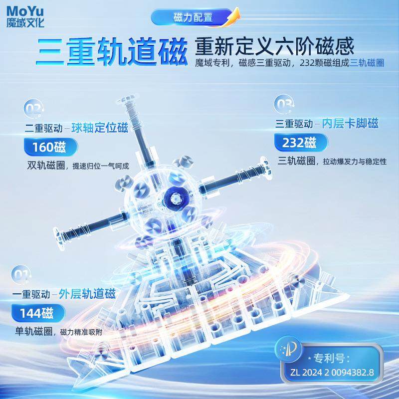 魔域文化傲世V4磁力魔方高阶6阶顺滑速拧比赛专用儿童益智玩具