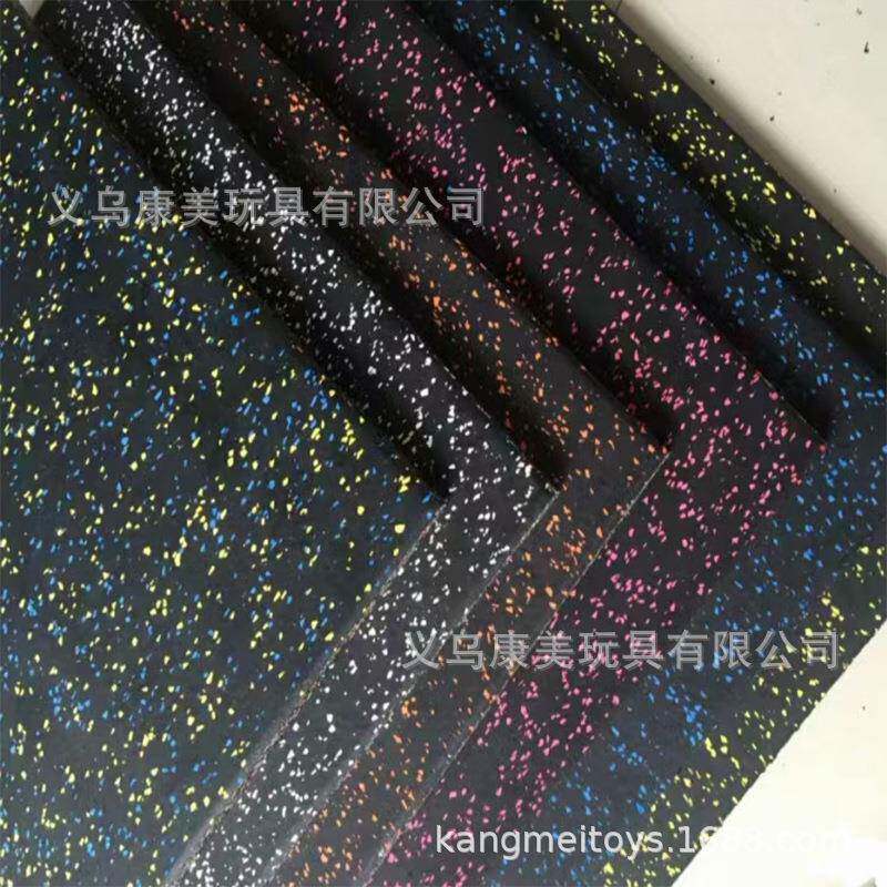 健身区复合橡胶地板双色彩点健身重量区橡胶地垫复合橡胶垫耐磨