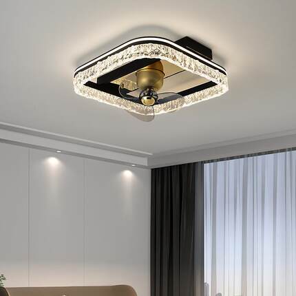 隐形风扇灯2025新款意式轻奢一体吊扇灯led客厅主灯套餐吸顶灯具