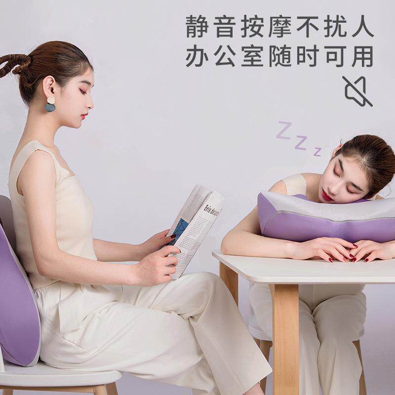 按摩靠垫办公室护腰靠枕记忆棉仿手揉捏靠背垫电动多用舒适